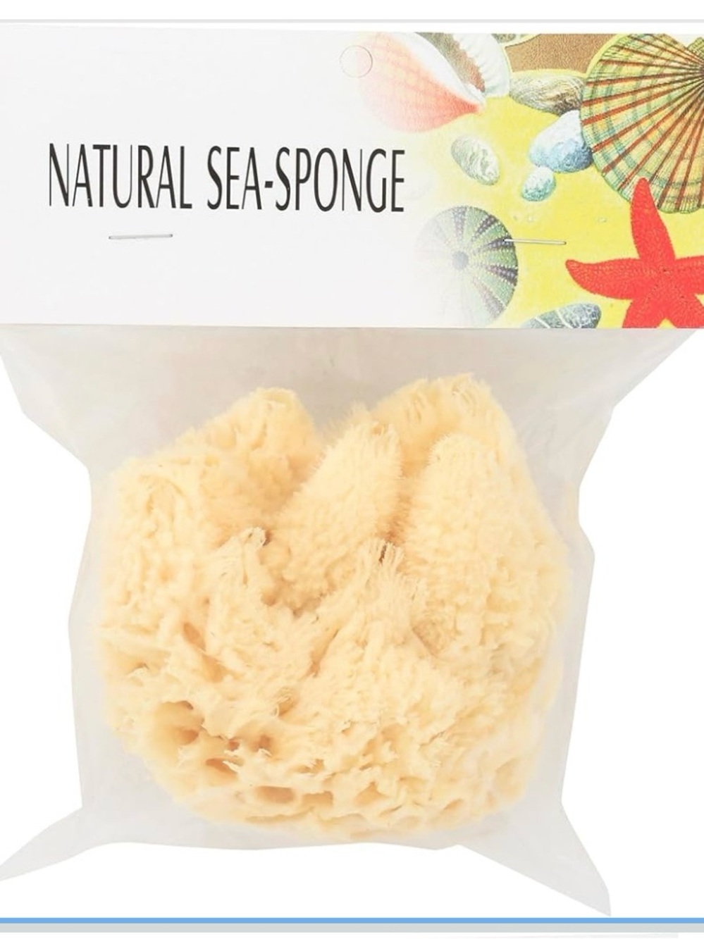 Natural Sea Sponge - Cream Bath Sponge for Kids Skin & Hair